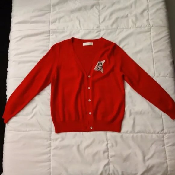 Aidina Sweaters - Red Cat Cardigan